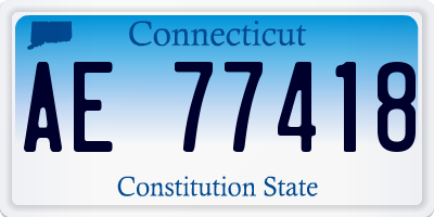 CT license plate AE77418