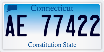 CT license plate AE77422