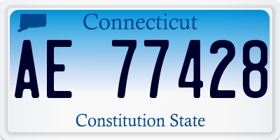 CT license plate AE77428