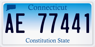 CT license plate AE77441