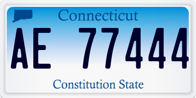 CT license plate AE77444