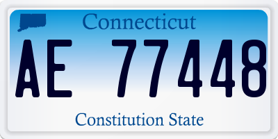 CT license plate AE77448