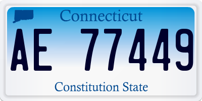 CT license plate AE77449