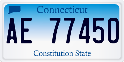 CT license plate AE77450
