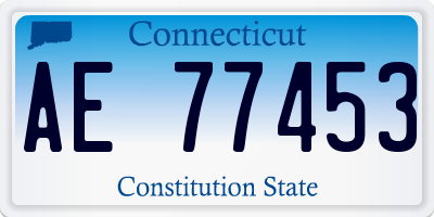 CT license plate AE77453