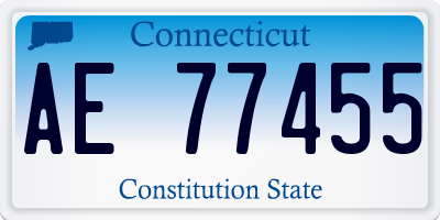 CT license plate AE77455