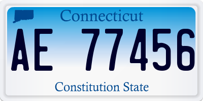 CT license plate AE77456