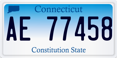 CT license plate AE77458