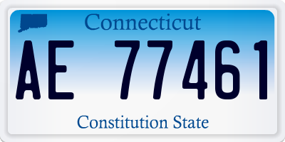 CT license plate AE77461