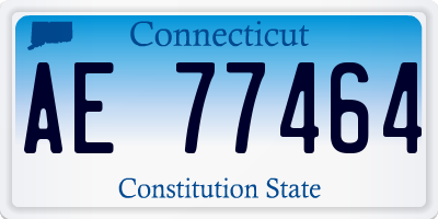 CT license plate AE77464
