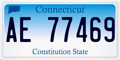 CT license plate AE77469