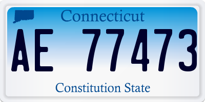 CT license plate AE77473