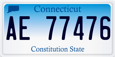 CT license plate AE77476