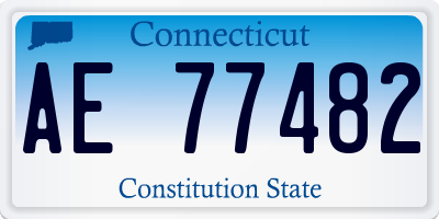 CT license plate AE77482
