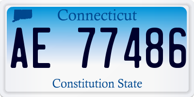 CT license plate AE77486