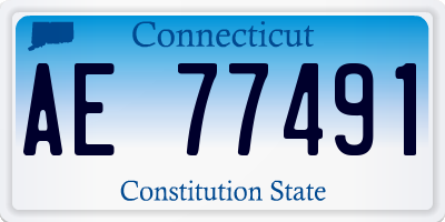 CT license plate AE77491