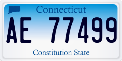 CT license plate AE77499