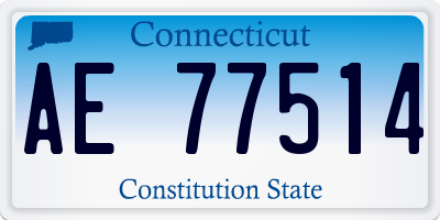 CT license plate AE77514