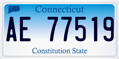 CT license plate AE77519