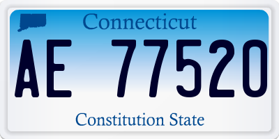 CT license plate AE77520
