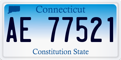CT license plate AE77521