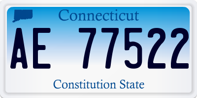 CT license plate AE77522