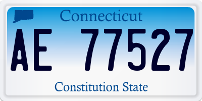 CT license plate AE77527
