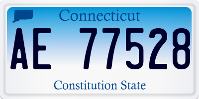 CT license plate AE77528