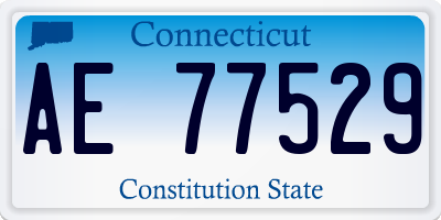 CT license plate AE77529