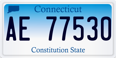 CT license plate AE77530