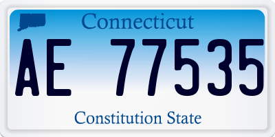 CT license plate AE77535