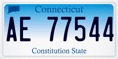 CT license plate AE77544