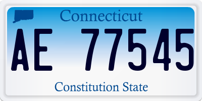 CT license plate AE77545