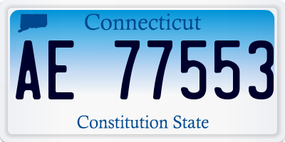 CT license plate AE77553