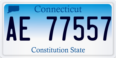CT license plate AE77557