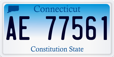 CT license plate AE77561