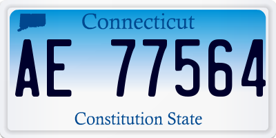 CT license plate AE77564