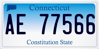 CT license plate AE77566