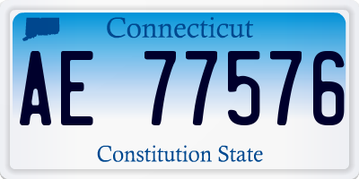 CT license plate AE77576