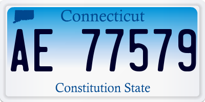 CT license plate AE77579