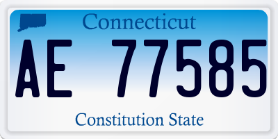 CT license plate AE77585