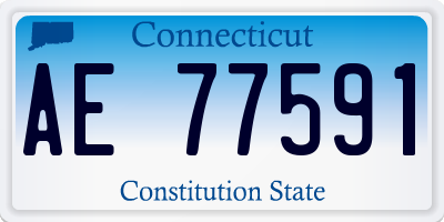 CT license plate AE77591