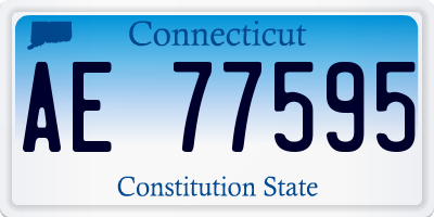 CT license plate AE77595