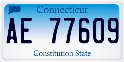 CT license plate AE77609