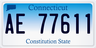 CT license plate AE77611