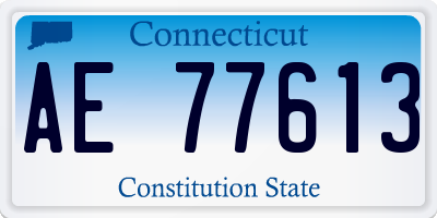 CT license plate AE77613