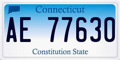 CT license plate AE77630