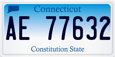 CT license plate AE77632