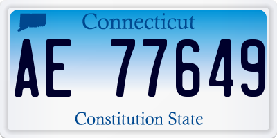 CT license plate AE77649