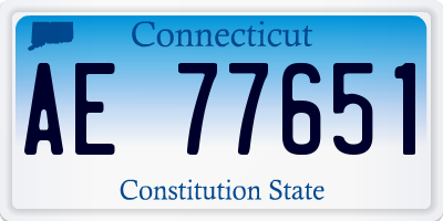 CT license plate AE77651